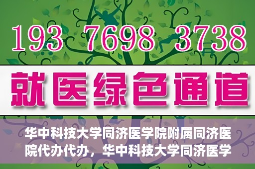 华中科技大学同济医学院附属同济医院代办代办，华中科技大学同济医学院附属同济医院代办服务详解