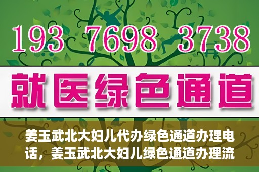 姜玉武北大妇儿代办绿色通道办理电话，姜玉武北大妇儿绿色通道办理流程及联系电话全解析
