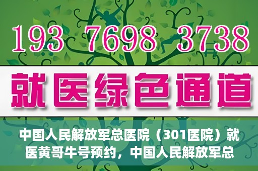 中国人民解放军总医院（301医院）就医黄哥牛号预约，中国人民解放军总医院（301医院）黄哥牛号预约挂号攻略