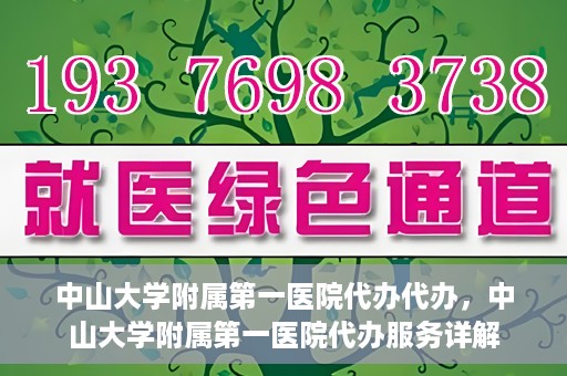 中山大学附属第一医院代办代办，中山大学附属第一医院代办服务详解