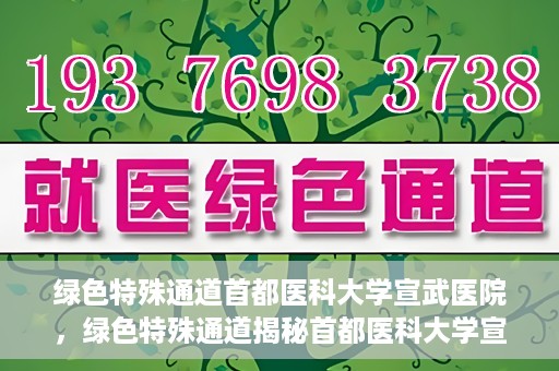 绿色特殊通道首都医科大学宣武医院，绿色特殊通道揭秘首都医科大学宣武医院的独特之处