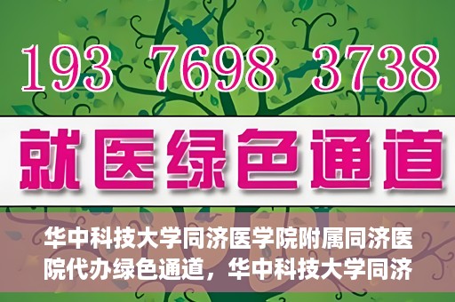 华中科技大学同济医学院附属同济医院代办绿色通道，华中科技大学同济医学院附属同济医院绿色通道代办服务解析