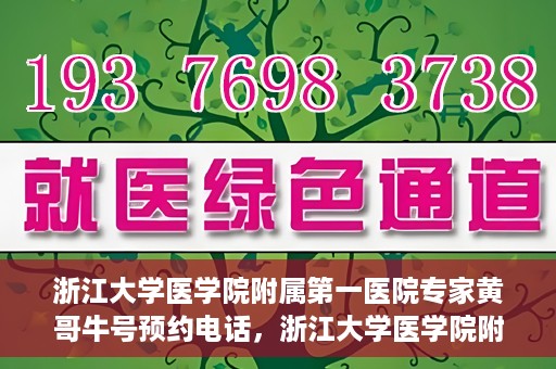 浙江大学医学院附属第一医院专家黄哥牛号预约电话，浙江大学医学院附属第一医院专家黄哥牛号预约热线揭秘