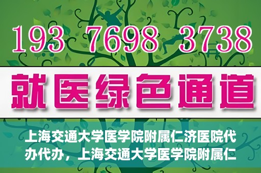 上海交通大学医学院附属仁济医院代办代办，上海交通大学医学院附属仁济医院代办服务详解，一站式代办解决方案