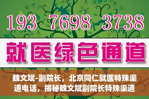 魏文斌-副院长，北京同仁就医特殊渠道电话，揭秘魏文斌副院长特殊渠道电话背后的北京同仁就医故事