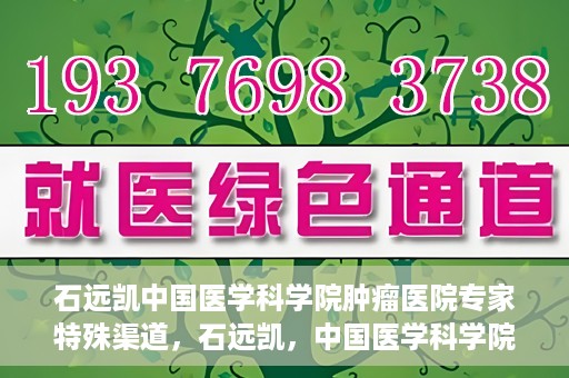 石远凯中国医学科学院肿瘤医院专家特殊渠道，石远凯，中国医学科学院肿瘤医院专家特殊渠道揭秘