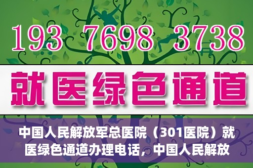 中国人民解放军总医院（301医院）就医绿色通道办理电话，中国人民解放军总医院就医绿色通道办理热线详解