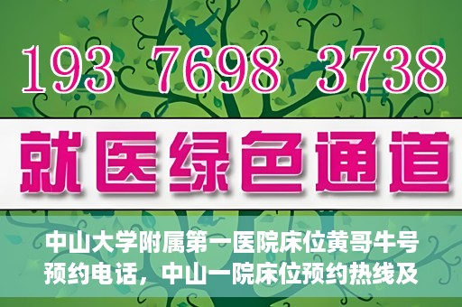 中山大学附属第一医院床位黄哥牛号预约电话，中山一院床位预约热线及黄哥牛号预约攻略