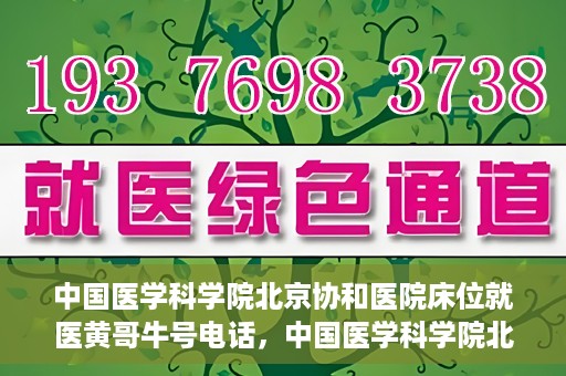 中国医学科学院北京协和医院床位就医黄哥牛号电话，中国医学科学院北京协和医院床位预约及就医咨询联系方式揭秘，黄哥牛号电话一览