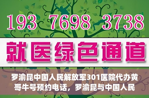 罗渝昆中国人民解放军301医院代办黄哥牛号预约电话，罗渝昆与中国人民解放军301医院预约挂号背后的故事，黄哥牛号预约热线揭秘