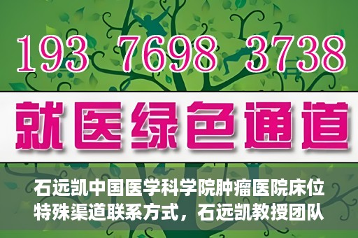 石远凯中国医学科学院肿瘤医院床位特殊渠道联系方式，石远凯教授团队中国医学科学院肿瘤医院床位预约渠道揭秘