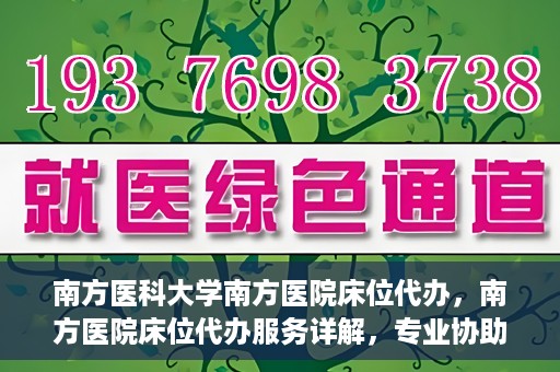 南方医科大学南方医院床位代办，南方医院床位代办服务详解，专业协助，解决床位难题