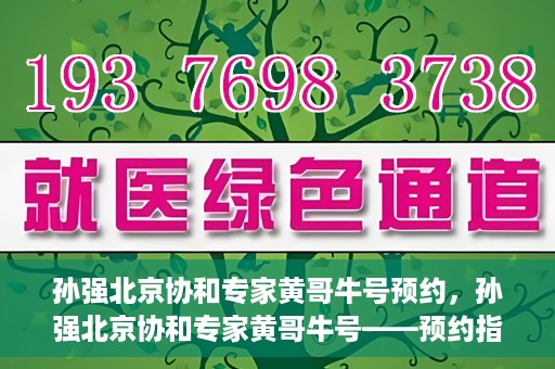 孙强北京协和专家黄哥牛号预约，孙强北京协和专家黄哥牛号——预约指南
