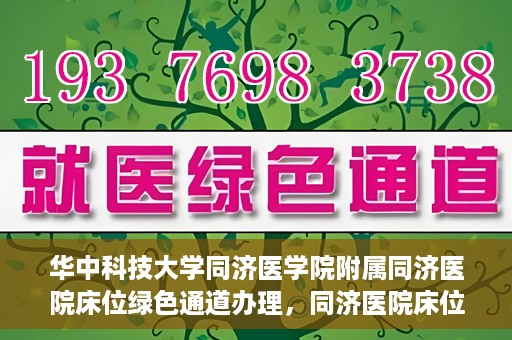 华中科技大学同济医学院附属同济医院床位绿色通道办理，同济医院床位绿色通道办理详解，华中科技大学同济医学院附属同济医院就医攻略