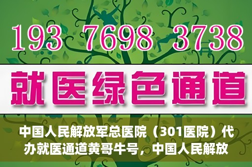 中国人民解放军总医院（301医院）代办就医通道黄哥牛号，中国人民解放军总医院（301医院）黄哥牛号就医通道代办服务解析