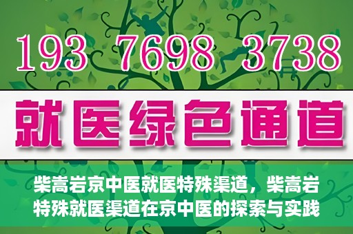 柴嵩岩京中医就医特殊渠道，柴嵩岩特殊就医渠道在京中医的探索与实践