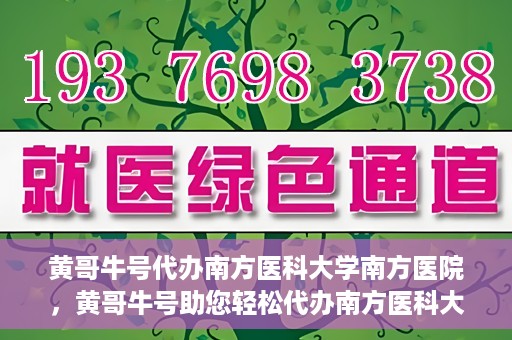 黄哥牛号代办南方医科大学南方医院，黄哥牛号助您轻松代办南方医科大学南方医院事务