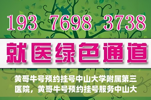 黄哥牛号预约挂号中山大学附属第三医院，黄哥牛号预约挂号服务中山大学附属第三医院，轻松就医新体验