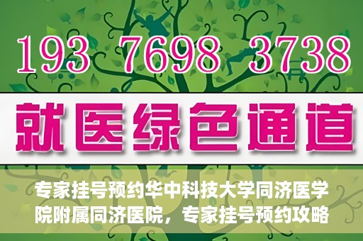 专家挂号预约华中科技大学同济医学院附属同济医院，专家挂号预约攻略，华中科技大学同济医学院附属同济医院深度解析