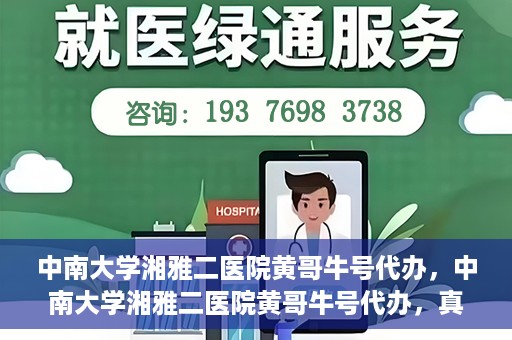 中南大学湘雅二医院黄哥牛号代办，中南大学湘雅二医院黄哥牛号代办，真相揭秘与深度解读
