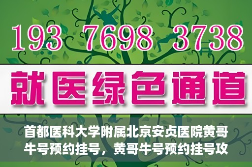 首都医科大学附属北京安贞医院黄哥牛号预约挂号，黄哥牛号预约挂号攻略，首都医科大学附属北京安贞医院就医指南