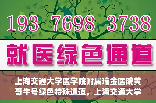 上海交通大学医学院附属瑞金医院黄哥牛号绿色特殊通道，上海交通大学医学院附属瑞金医院黄哥牛号，绿色特殊通道开启健康之门