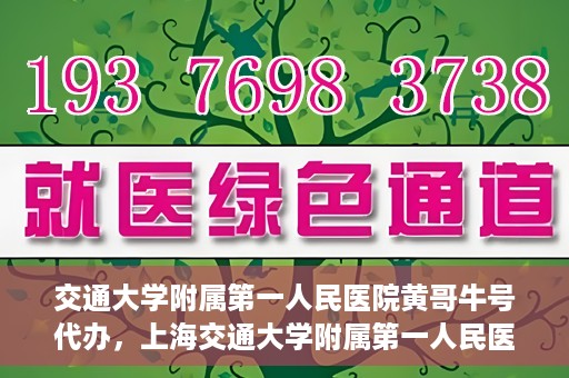 交通大学附属第一人民医院黄哥牛号代办，上海交通大学附属第一人民医院黄哥牛号代办攻略