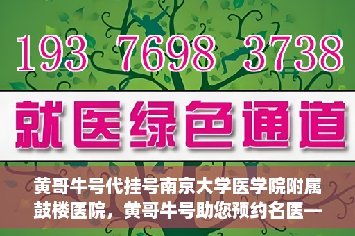 黄哥牛号代挂号南京大学医学院附属鼓楼医院，黄哥牛号助您预约名医——南京大学医学院附属鼓楼医院代挂号服务