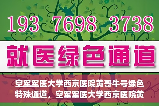 空军军医大学西京医院黄哥牛号绿色特殊通道，空军军医大学西京医院黄哥牛号，绿色特殊通道开启健康之门