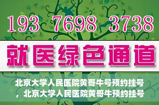 北京大学人民医院黄哥牛号预约挂号，北京大学人民医院黄哥牛预约挂号攻略，轻松预约，便捷就医