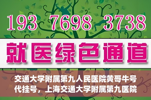交通大学附属第九人民医院黄哥牛号代挂号，上海交通大学附属第九医院黄哥牛号代挂号攻略解析