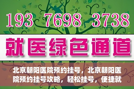 北京朝阳医院预约挂号，北京朝阳医院预约挂号攻略，轻松挂号，便捷就医