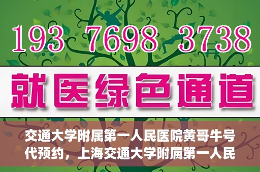 交通大学附属第一人民医院黄哥牛号代预约，上海交通大学附属第一人民医院黄哥预约挂号攻略，便捷预约，轻松就医