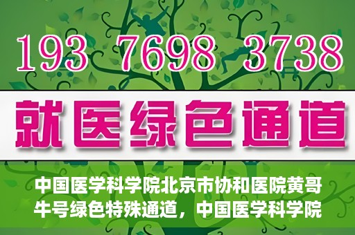 中国医学科学院北京市协和医院黄哥牛号绿色特殊通道，中国医学科学院北京市协和医院黄哥牛号，绿色特殊通道开启健康之门