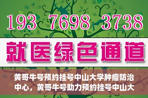 黄哥牛号预约挂号中山大学肿瘤防治中心，黄哥牛号助力预约挂号中山大学肿瘤防治中心