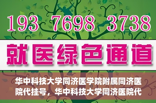 华中科技大学同济医学院附属同济医院代挂号，华中科技大学同济医院代挂号服务解析
