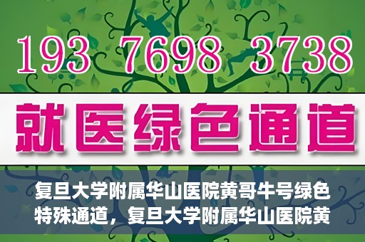 复旦大学附属华山医院黄哥牛号绿色特殊通道，复旦大学附属华山医院黄哥牛号，绿色特殊通道开启健康之门