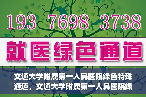 交通大学附属第一人民医院绿色特殊通道，交通大学附属第一人民医院绿色特殊通道，打造健康之路的新篇章