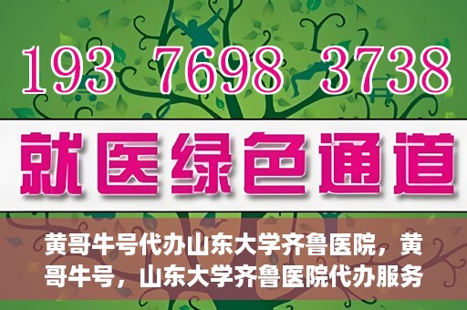 黄哥牛号代办山东大学齐鲁医院，黄哥牛号，山东大学齐鲁医院代办服务解析