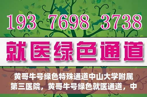 黄哥牛号绿色特殊通道中山大学附属第三医院，黄哥牛号绿色就医通道，中山大学附属第三医院特色服务解析