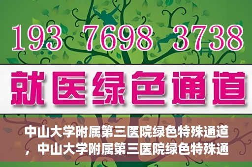 中山大学附属第三医院绿色特殊通道，中山大学附属第三医院绿色特殊通道，健康守护的快捷通道