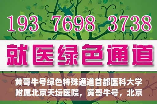 黄哥牛号绿色特殊通道首都医科大学附属北京天坛医院，黄哥牛号，北京天坛医院绿色特殊通道助力健康之路