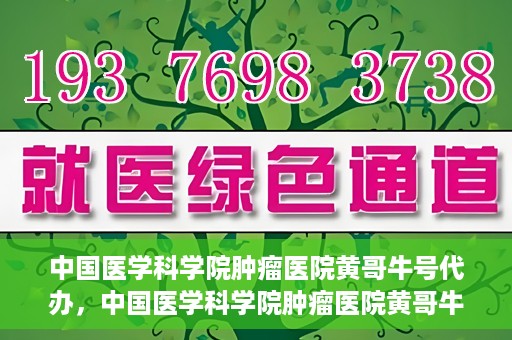 中国医学科学院肿瘤医院黄哥牛号代办，中国医学科学院肿瘤医院黄哥牛号挂号代办服务解析