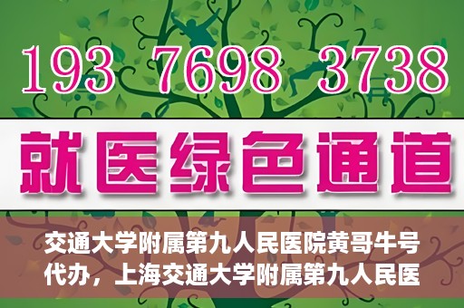 交通大学附属第九人民医院黄哥牛号代办，上海交通大学附属第九人民医院黄哥牛号代办服务解析