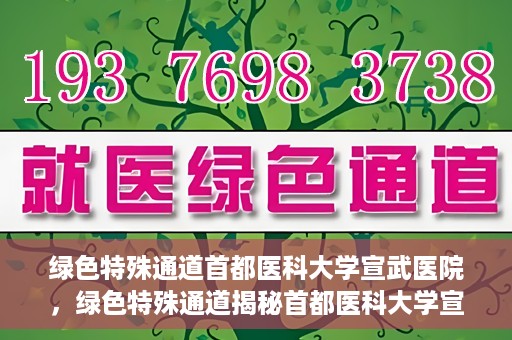 绿色特殊通道首都医科大学宣武医院，绿色特殊通道揭秘首都医科大学宣武医院的独特之处