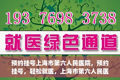 预约挂号上海市第六人民医院，预约挂号，轻松就医，上海市第六人民医院挂号指南
