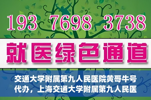 交通大学附属第九人民医院黄哥牛号代办，上海交通大学附属第九人民医院黄哥牛号预约代办服务解析