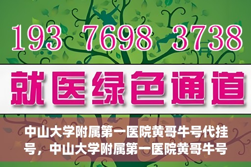 中山大学附属第一医院黄哥牛号代挂号，中山大学附属第一医院黄哥牛号助您解决挂号难题