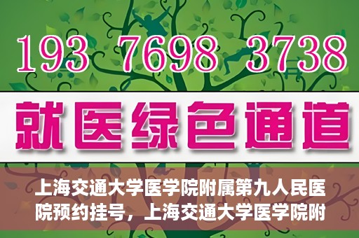 上海交通大学医学院附属第九人民医院预约挂号，上海交通大学医学院附属第九人民医院预约挂号指南，轻松挂号，便捷就医新体验