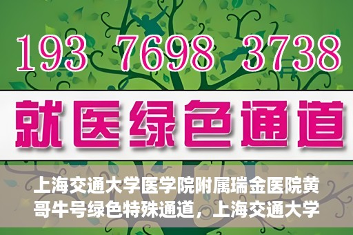 上海交通大学医学院附属瑞金医院黄哥牛号绿色特殊通道，上海交通大学医学院附属瑞金医院黄哥牛号，绿色特殊通道开启健康之门
